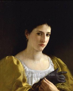 William Adolphe Bouguereau Painting - Lady with Glove 1870 Realism William Adolphe Bouguereau